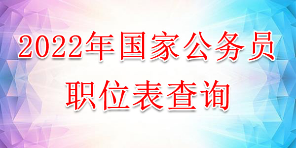 2022年國(guó)考職位表：國(guó)家發(fā)展和改革委員會(huì)