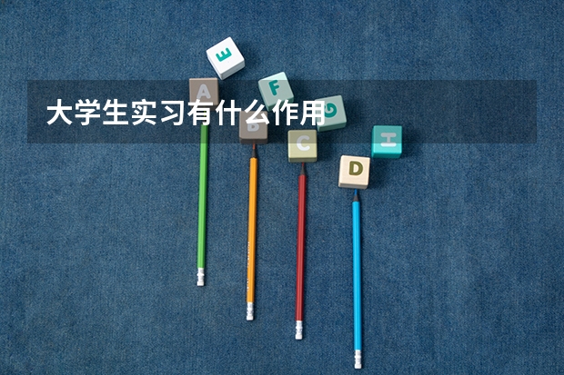 大學(xué)生實(shí)習(xí)有什么作用