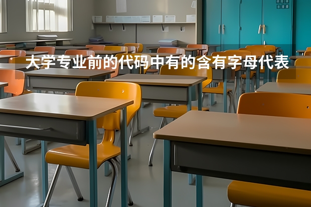 大學(xué)專業(yè)前的代碼中有的含有字母代表什么意思
