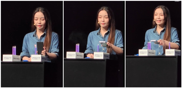 美女產品經理實測OPPO K13 Turbo吹蠟燭:火焰瞬間被吹滅