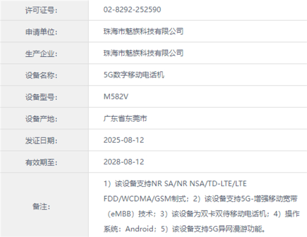 強(qiáng)手感小直屏來了！魅族22系列工信部入網(wǎng)：共兩款